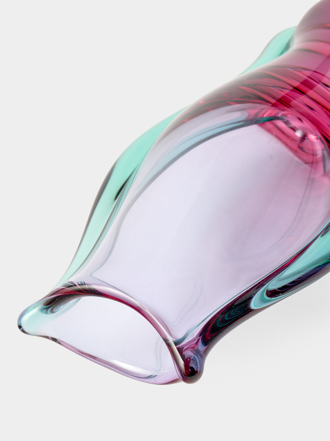 Antique and Vintage - 1970s Sommerso Murano Glass Vase (11in/28cm) - Pink - ABASK