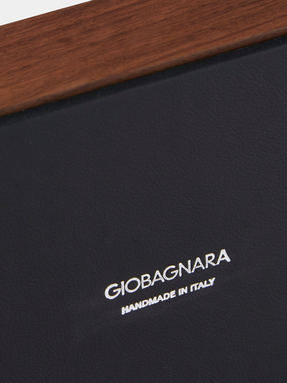 Giobagnara - Structura Leather and Wood Valet Tray (10in/25cm) - Brown - ABASK