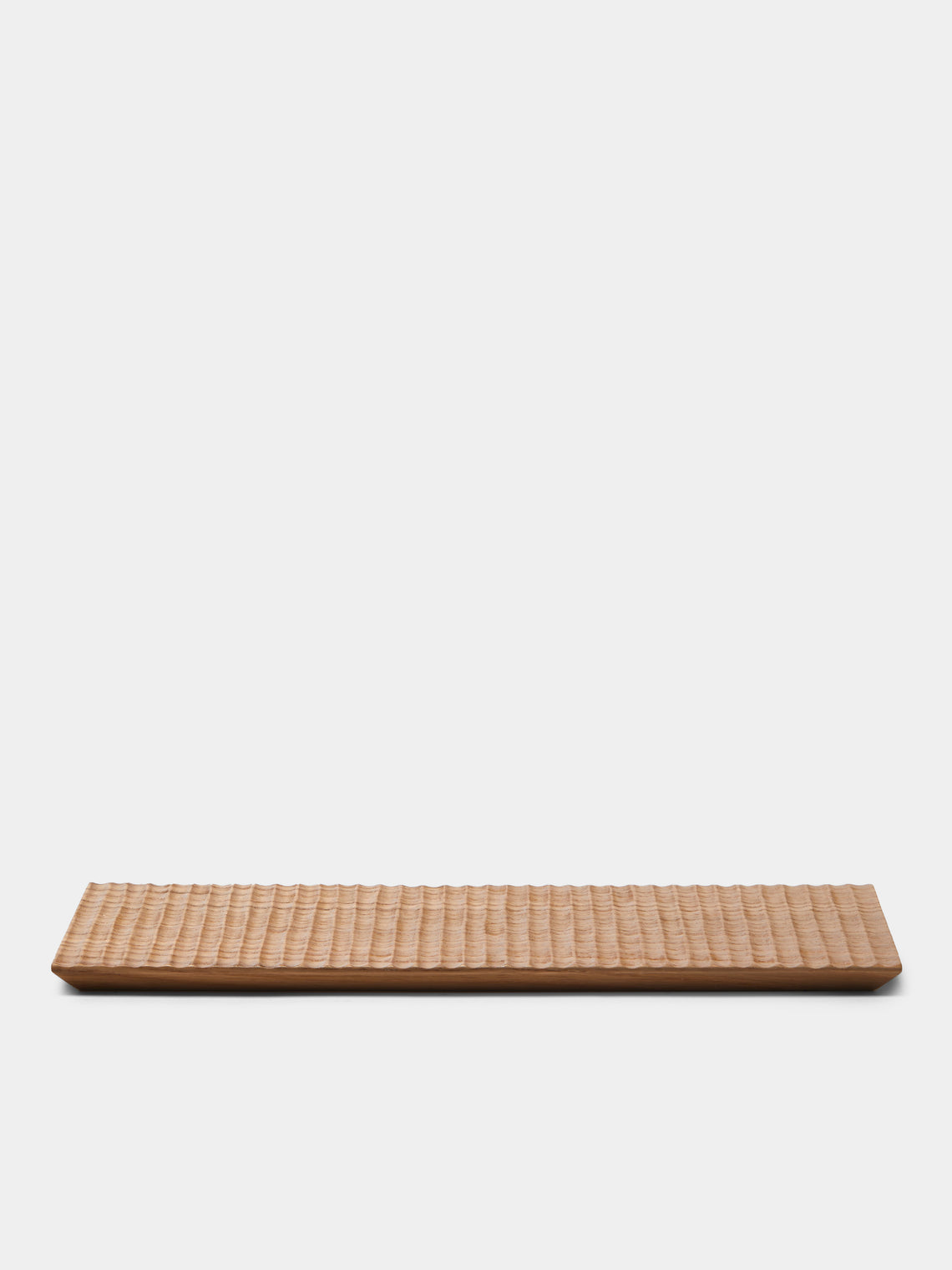 Mori Kougei - Tsuki-Jiri Oak Sushi Plate (12in/30cm) - Brown - ABASK