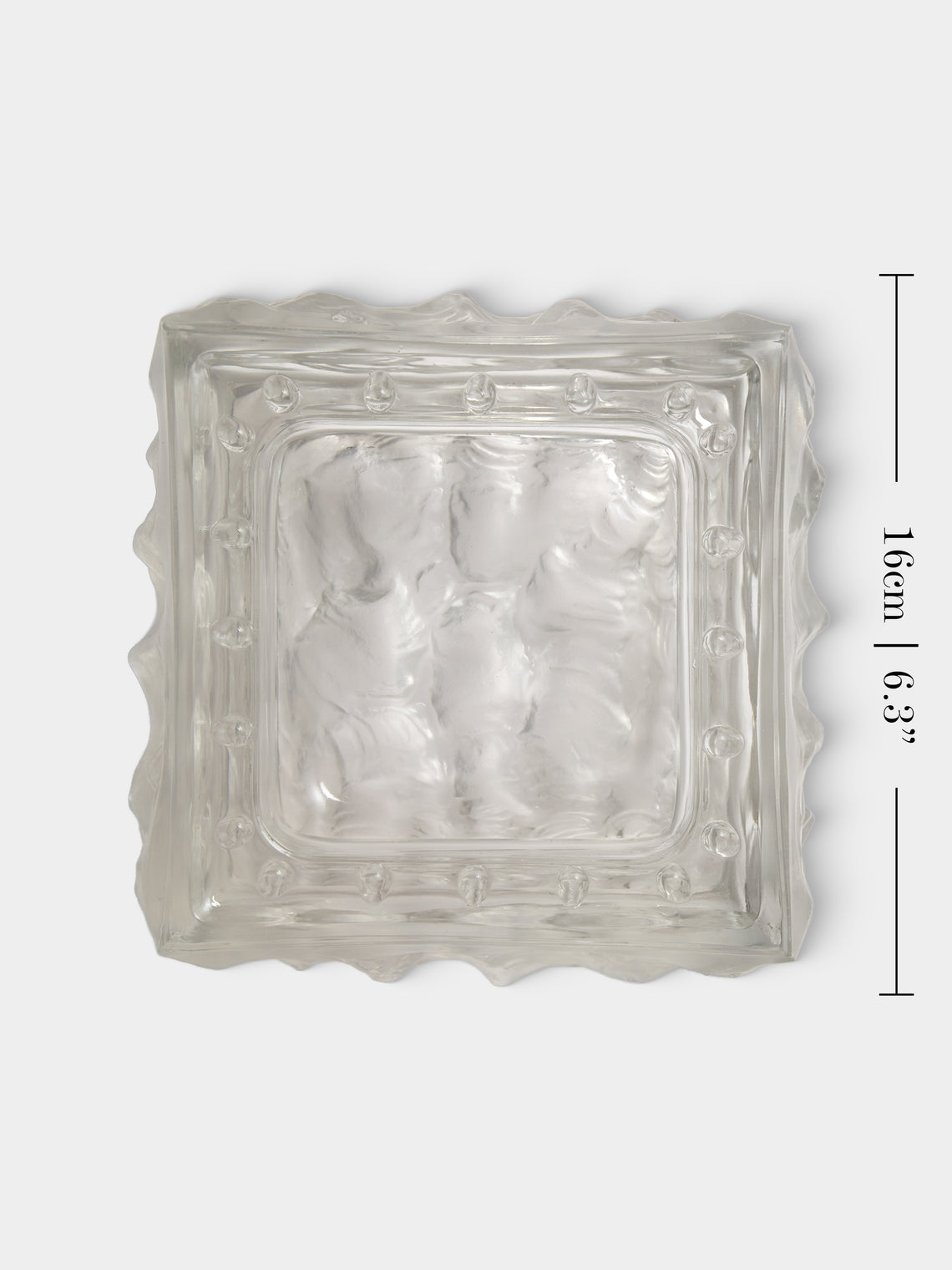 Antique and Vintage - Mid-Century Murano Glass Ashtray - Clear - ABASK