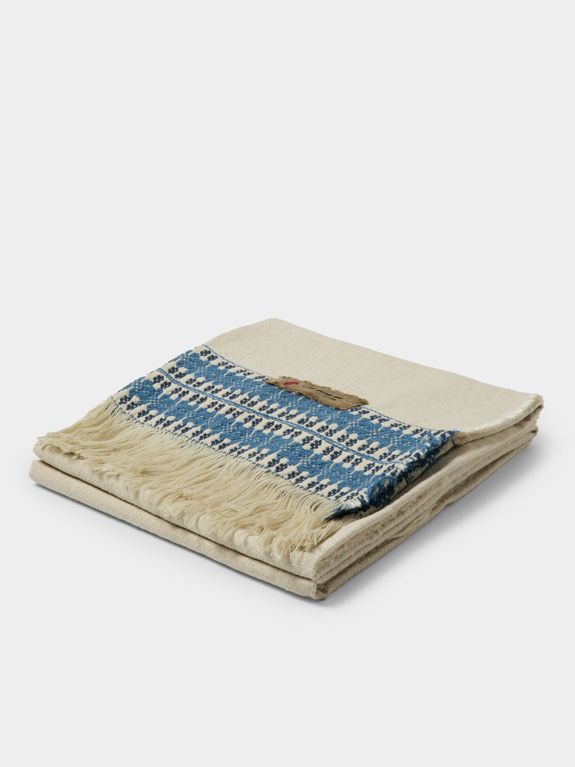 The House of Lyria - Linen and Silk Throw (75in/1.9m) - Cream - ABASK