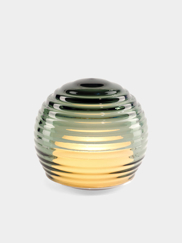 Green Wolf Lighting - Titanio Curve Hand-Blown Murano Glass Portable Table Light - Gray - ABASK - 
