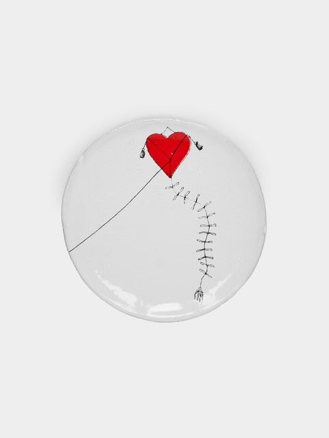 Astier de Villatte - Heart Kite Hand-Glazed Ceramic Small Dish (Set of 2) - White - ABASK - 