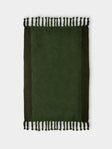 The Wren - Brume Handwoven Mohair and Wool Throw (76.5in/1.95m) - Green - ABASK - 