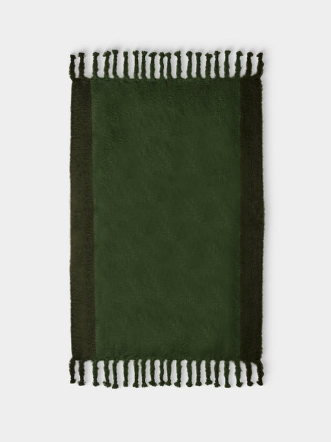 The Wren - Brume Handwoven Mohair and Wool Throw (76.5in/1.95m) - Green - ABASK - 