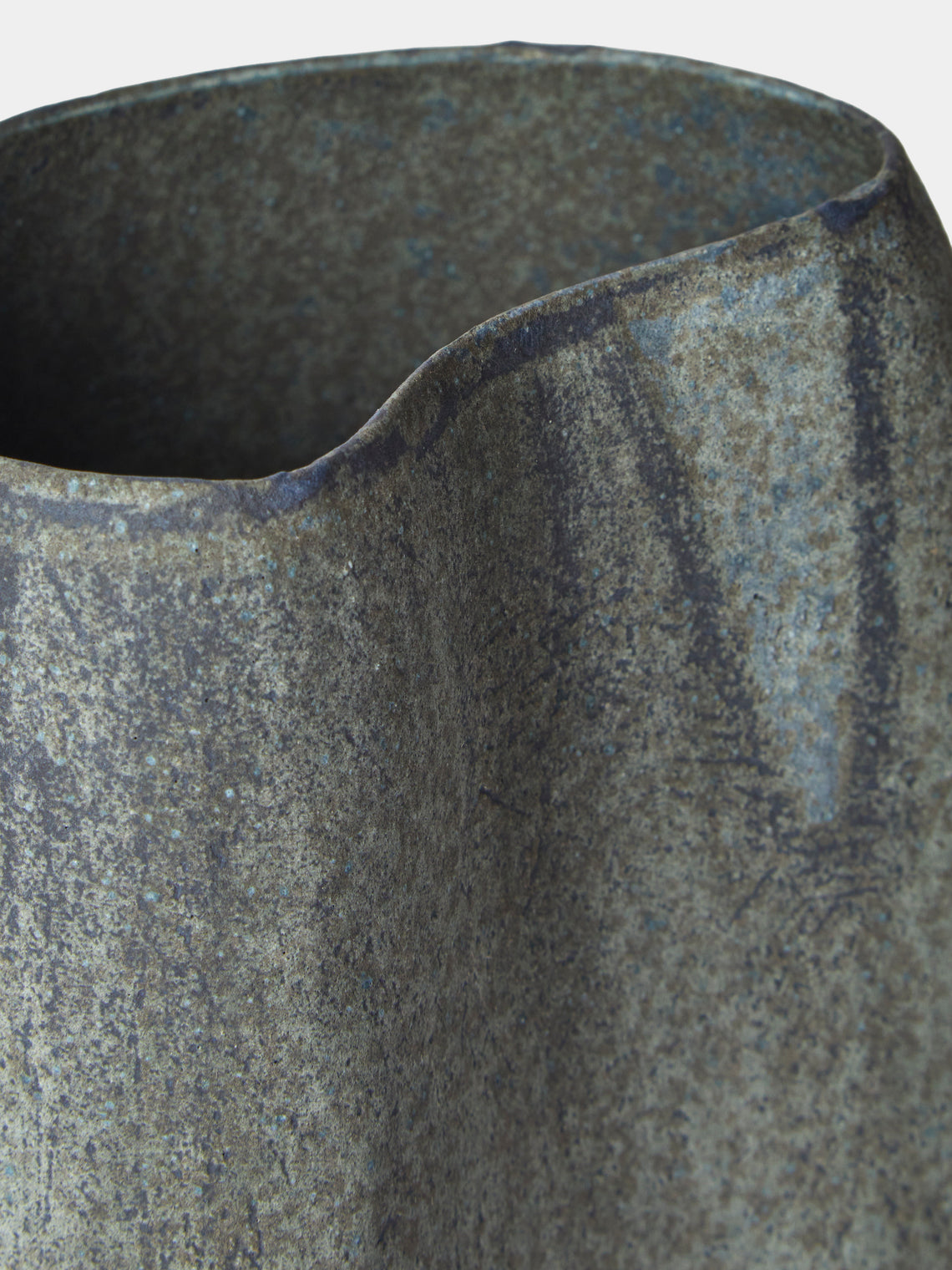 Linda Ouhbi - 42/2025 Hand-Built Stoneware Vase (10in/26cm) - Blue - ABASK