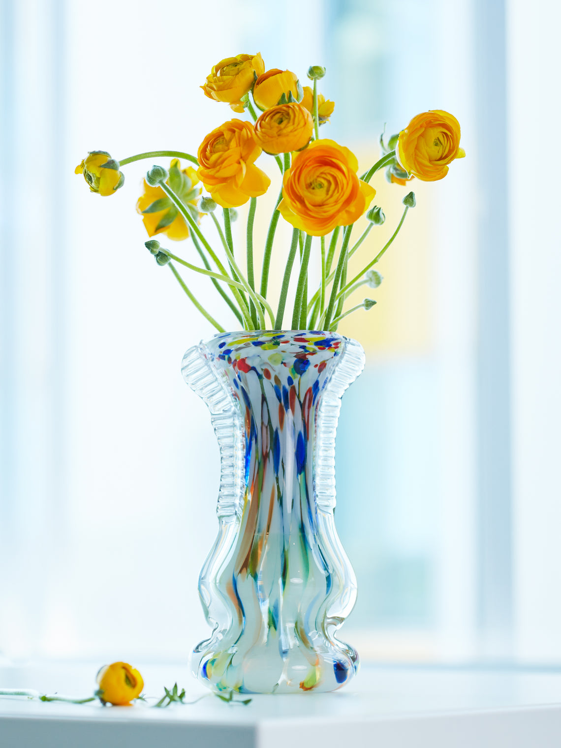 Antique and Vintage - Mid-Century Marbled Glass Vase -  - ABASK