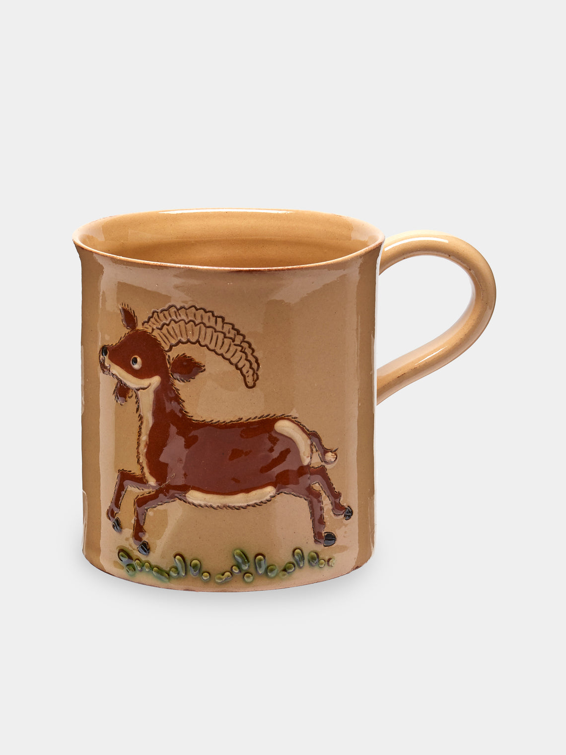 Poterie d’Évires - Animals Hand-Painted Ceramic Mugs (Set of 6) - Cream - ABASK