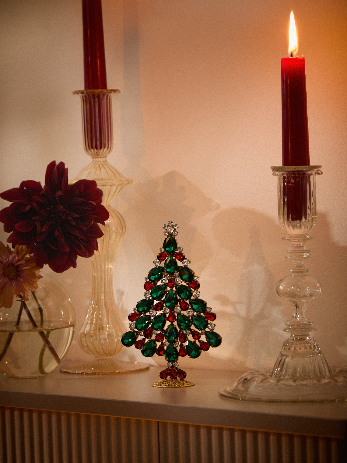ABASK Decorations - Delightful Czech Crystal Tree - Green - ABASK