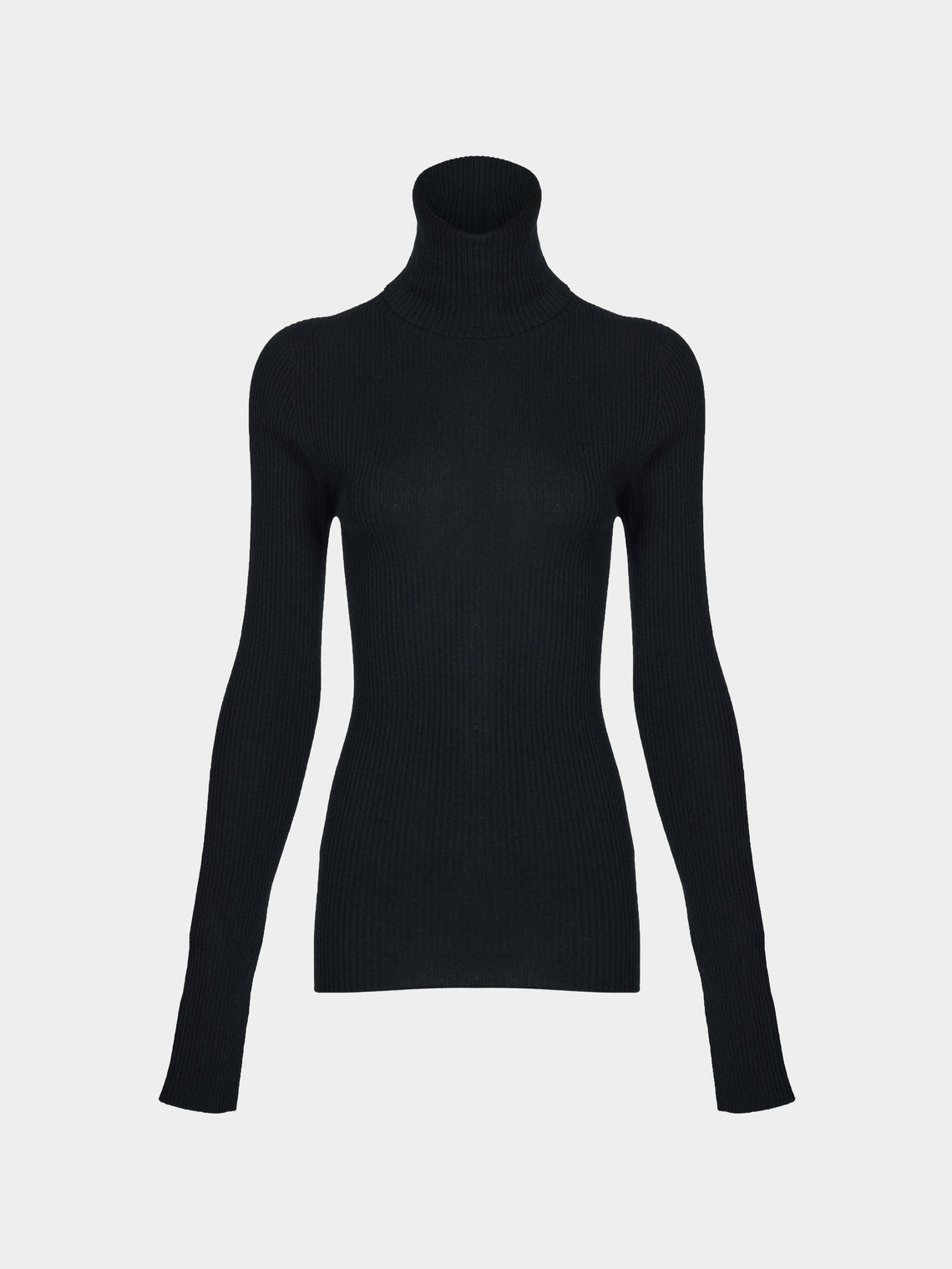 Arch4 - Izzy Baby Goat Cashmere Rollneck Top | Size: M - Black - ABASK - 