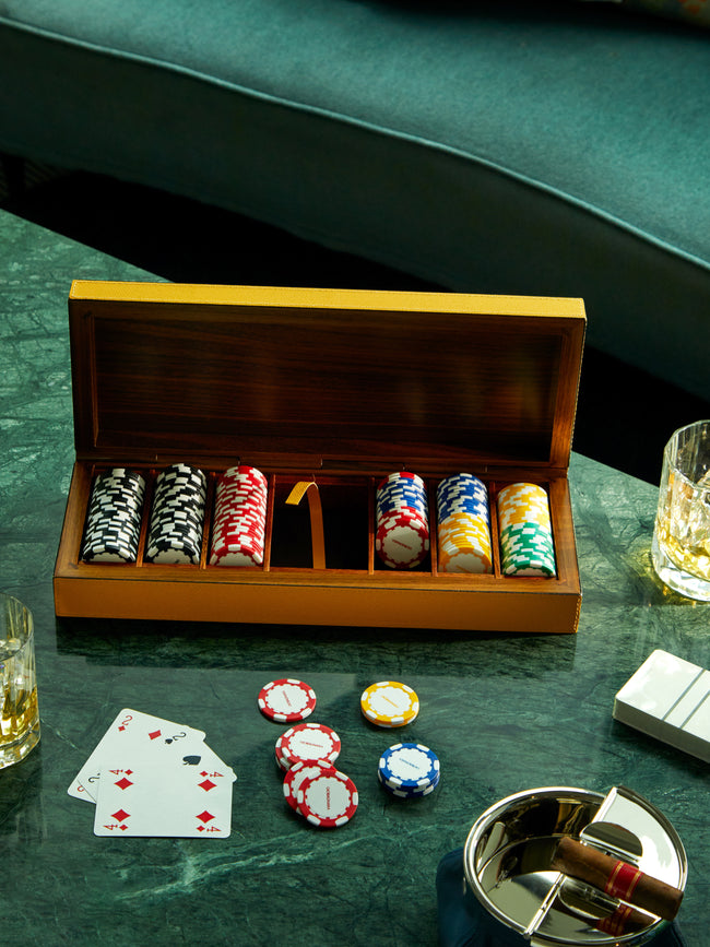 Giobagnara - Leather and Wood Poker Set -  - ABASK