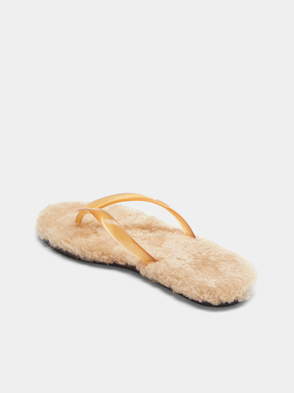 Ancient Greek Sandals - Shearling Saionara Slippers | Size: 40 - Cream - ABASK