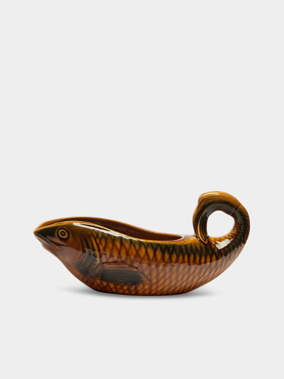 Antique and Vintage - 1950s Sarreguemines Fish Ceramic Gravy Boat -  - ABASK - 