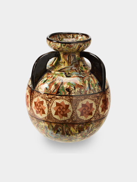 Antique and Vintage - 1920s Jean Gerbino Ceramic Vase with Handles (10.5in/26.5cm) - Multiple - ABASK - 
