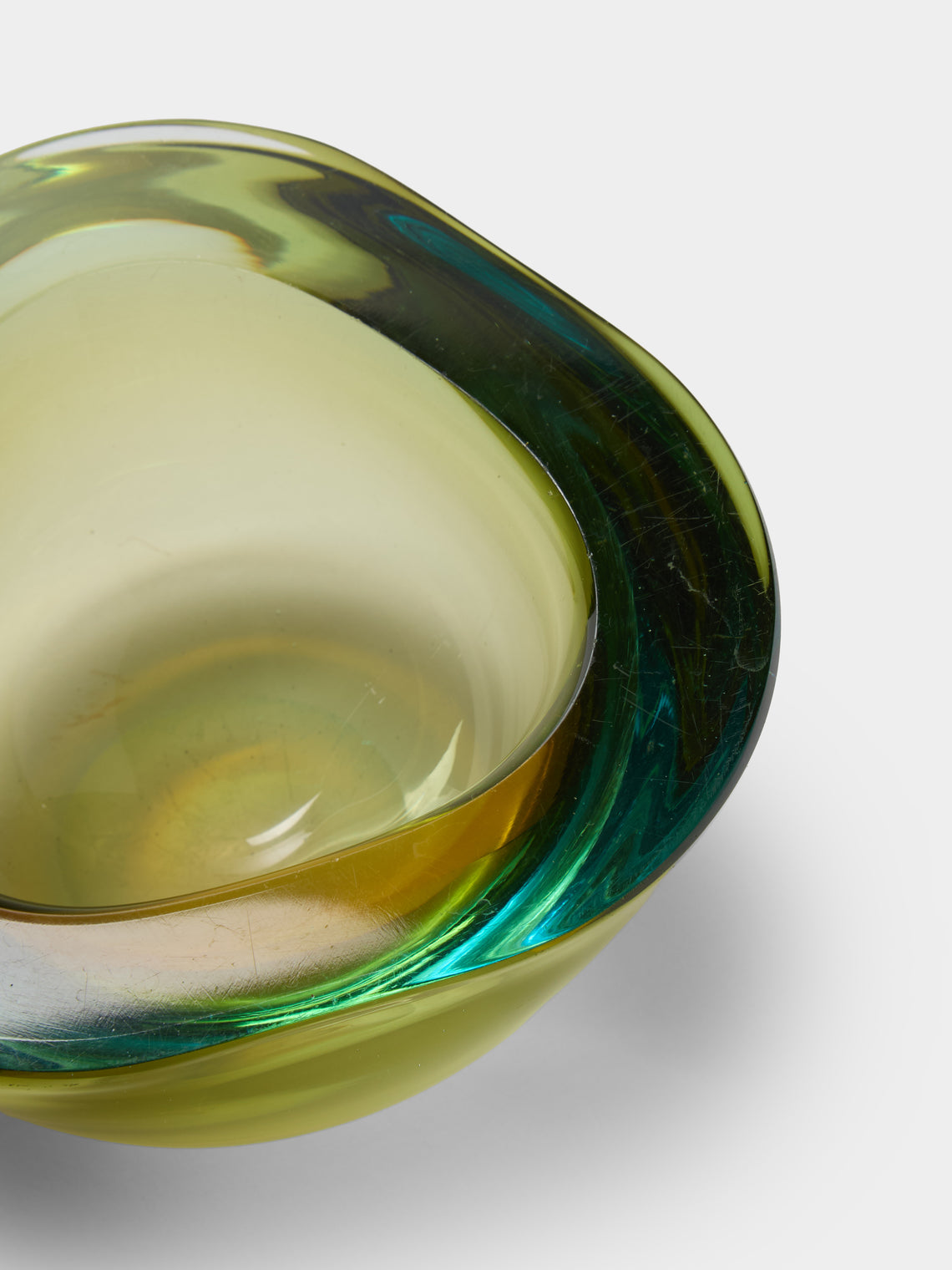 Antique and Vintage - 1970s Murano Glass Ashtray - Green - ABASK