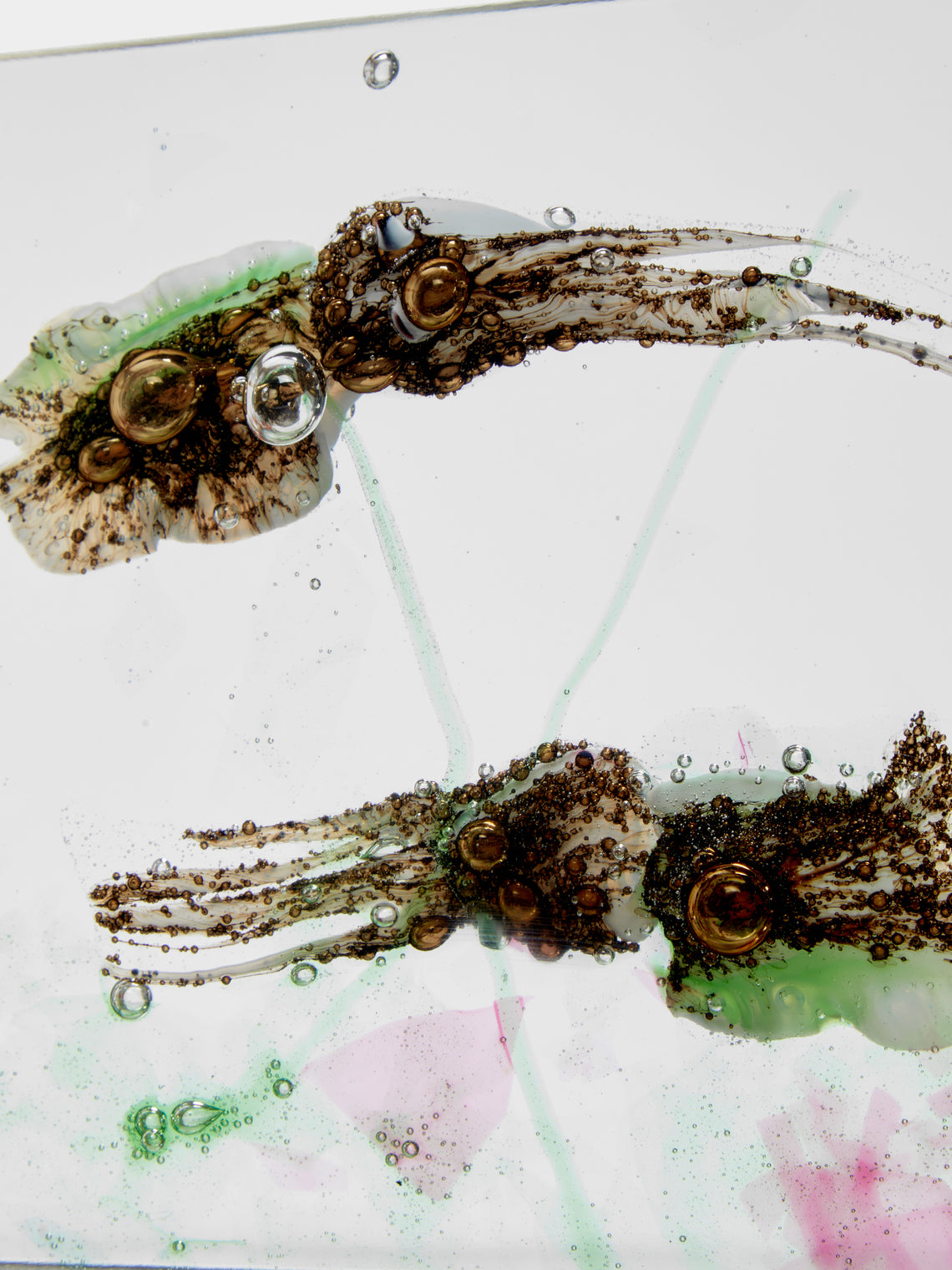 Antique and Vintage - 1950s Aquarium Murano Glass Paperweight - Clear - ABASK