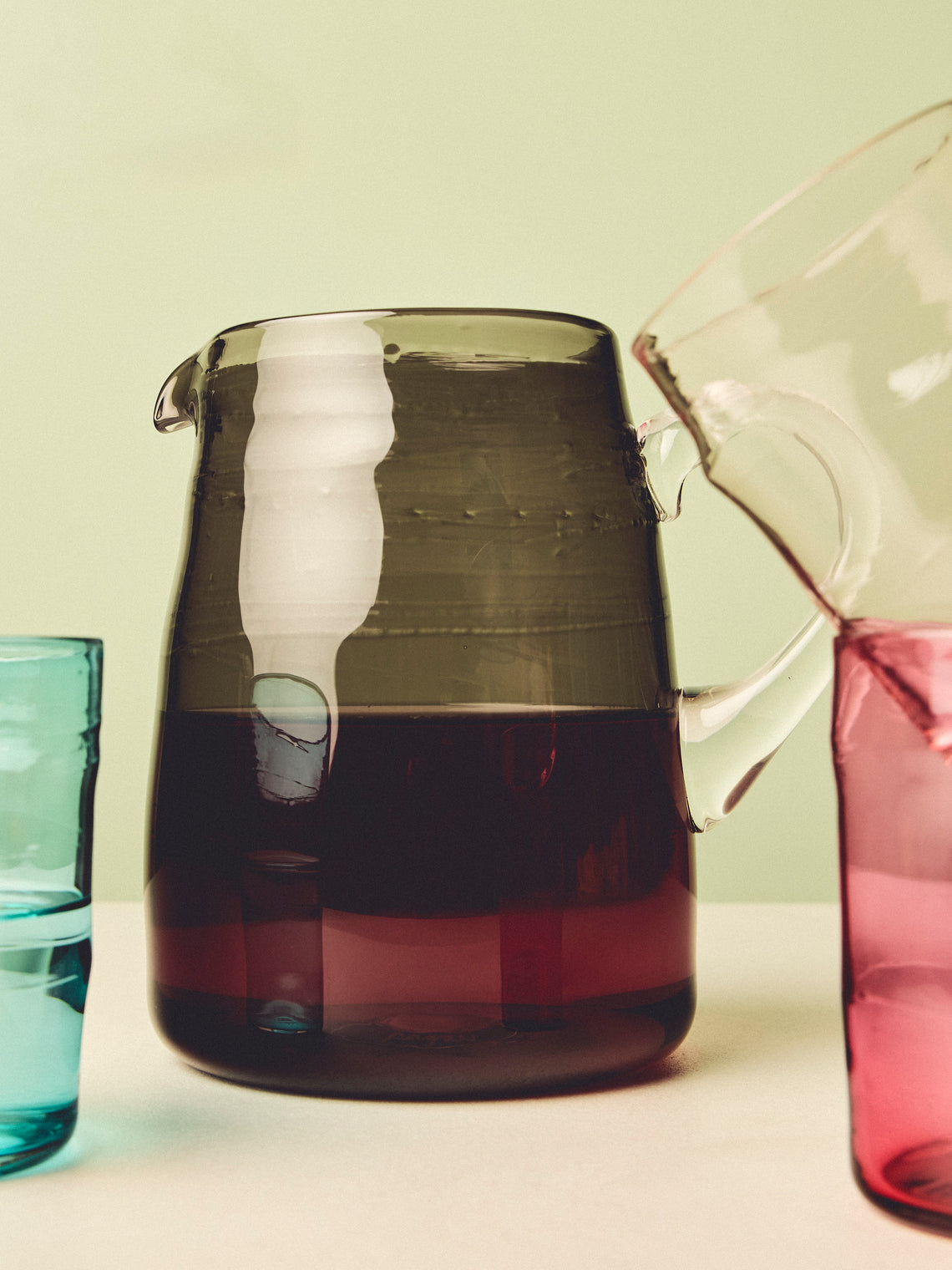 Michael Ruh Studio - Urban Hand-Blown Glass Pitcher - Gray - ABASK