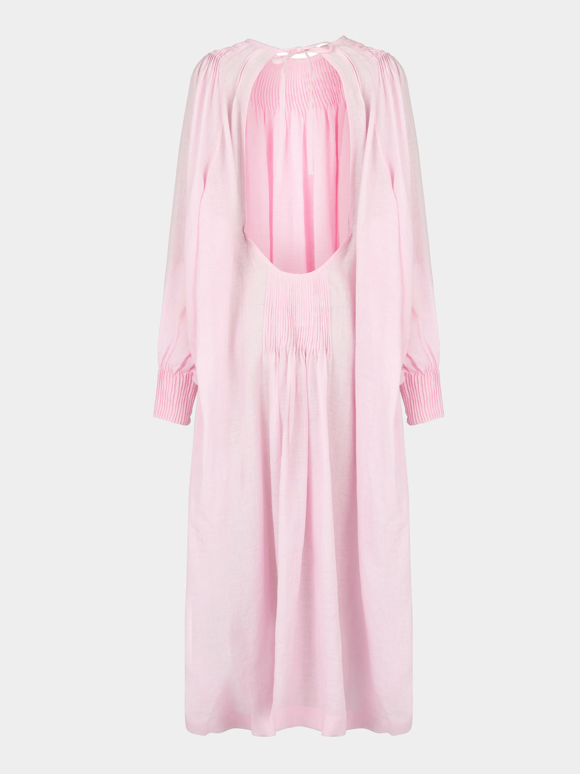 Les Vacances D'Irina - Robe de Nuit Linen Long Dress - Light pink - ABASK