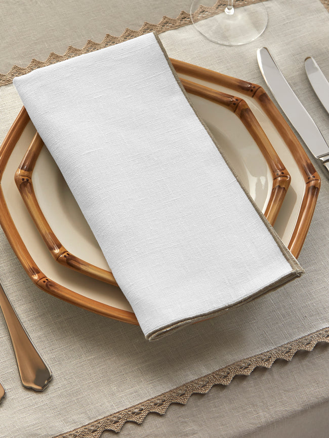 Borgo delle Tovaglie - Filo Linen Extra Large Napkins (Set of 4) - White - ABASK