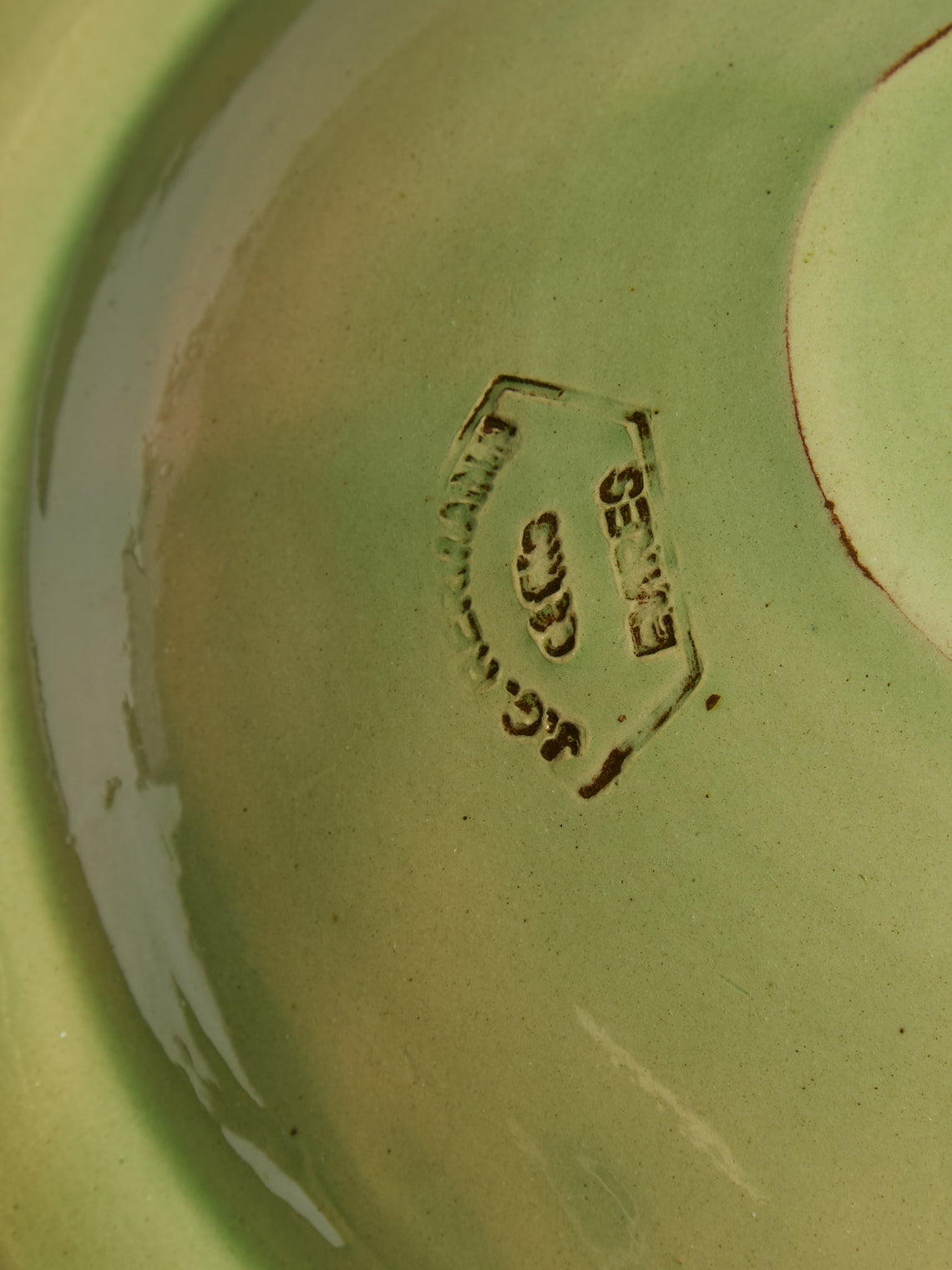 Poterie d’Évires - Flowers Hand-Painted Ceramic Serving Bowl - Green - ABASK