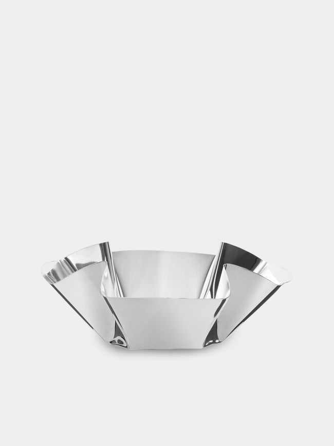 San Lorenzo - 1993 Afra and Tobia Scarpa Cartoccio Pure Silver Bowl (6in/15cm) - Silver - ABASK - 