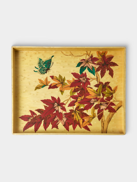 Silvia Furmanovich - Momiji Marquetry Wood Tray (17.5in/44.5cm) - Multiple - ABASK - 