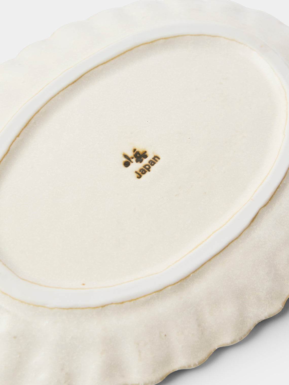 Kaneko Kohyo - Coco Ceramic Oval Dessert / Salad Plates – 8in/20cm (Set of 4) - White - ABASK