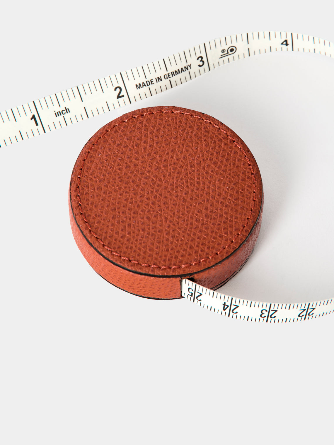 Giobagnara - Leather Pocket Roller Tape Measure - Orange - ABASK