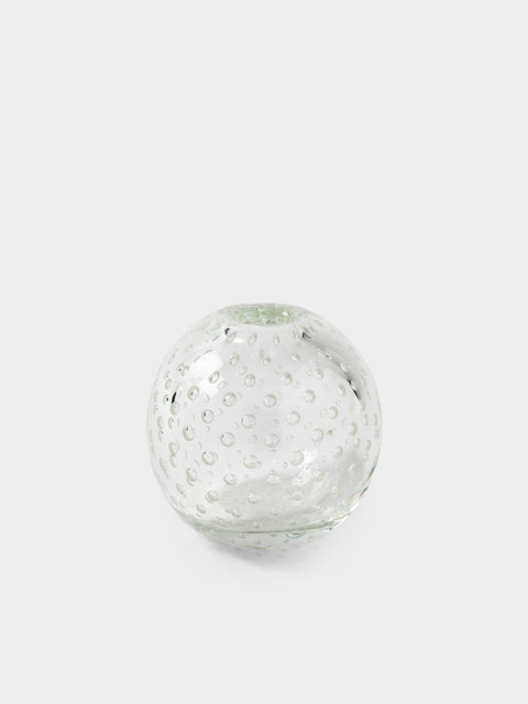 Yali Glass - Raindrop Hand-Blown Murano Glass Vase (4in/10cm) - Clear - ABASK - 