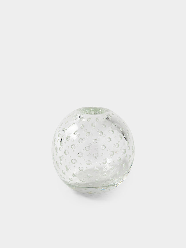 Yali Glass - Raindrop Hand-Blown Murano Glass Vase (4in/10cm) - Clear - ABASK - 