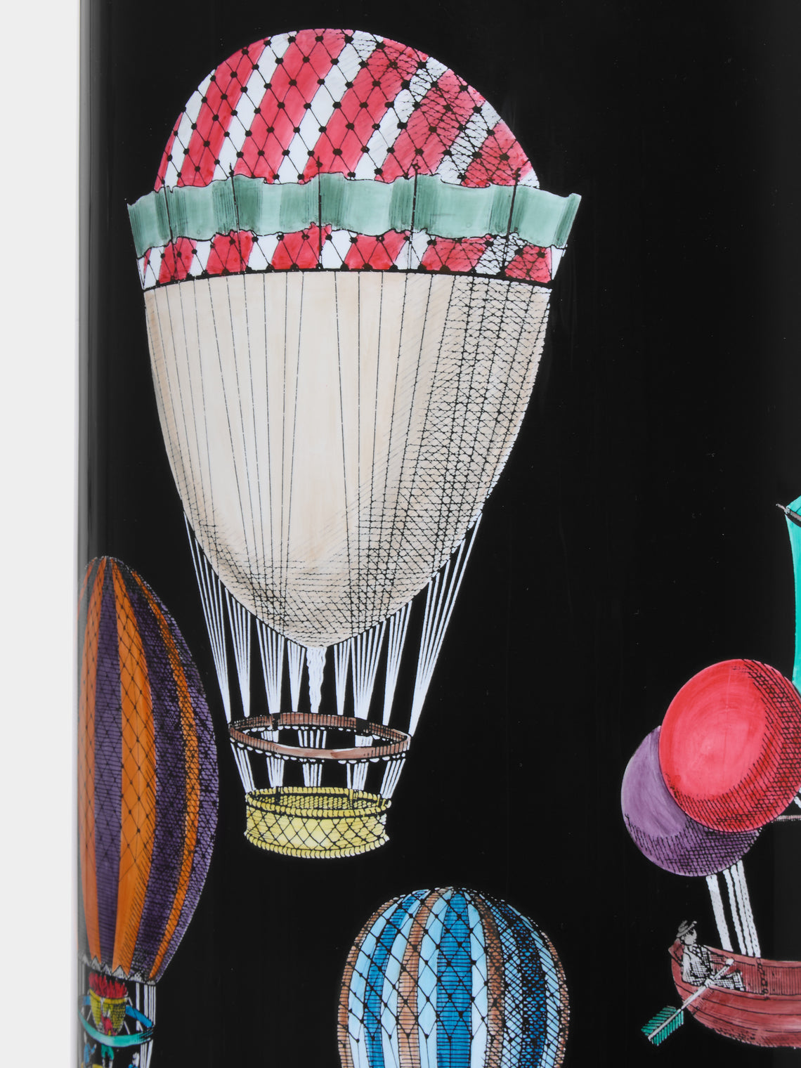 Fornasetti - Palloni Wood and Brass Umbrella Stand - Black - ABASK