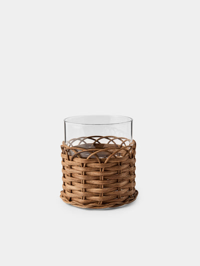 Pigment France - Wideville Rattan Candle Holder - Brown - ABASK - 