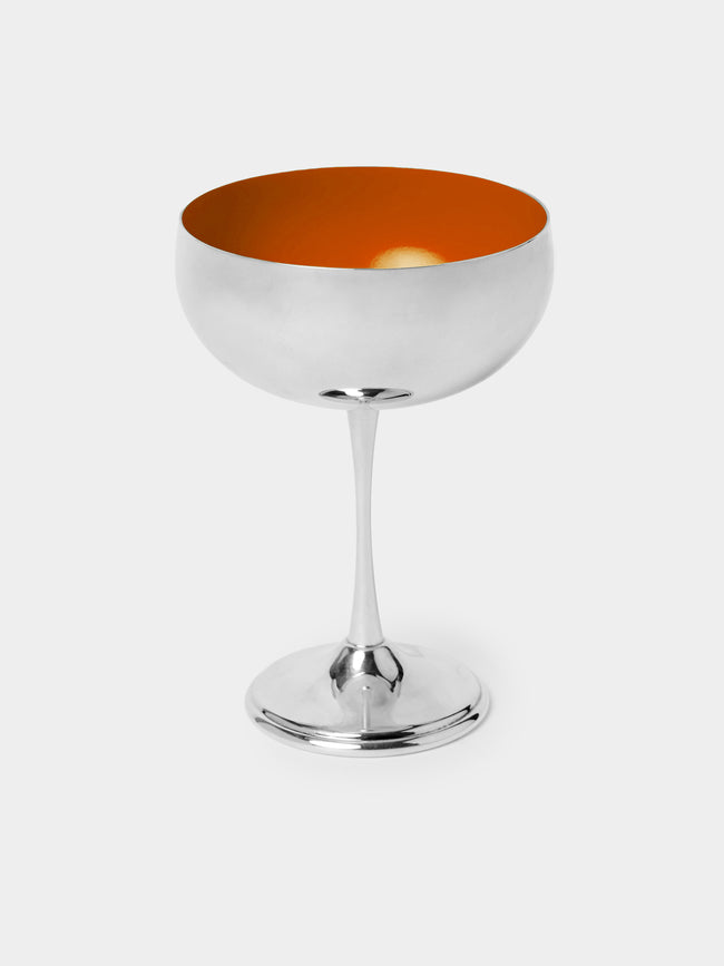 Jarosinski & Vaugoin - Silver-Plated and Burnt Lacquer Champagne Coupe - Silver - ABASK - 