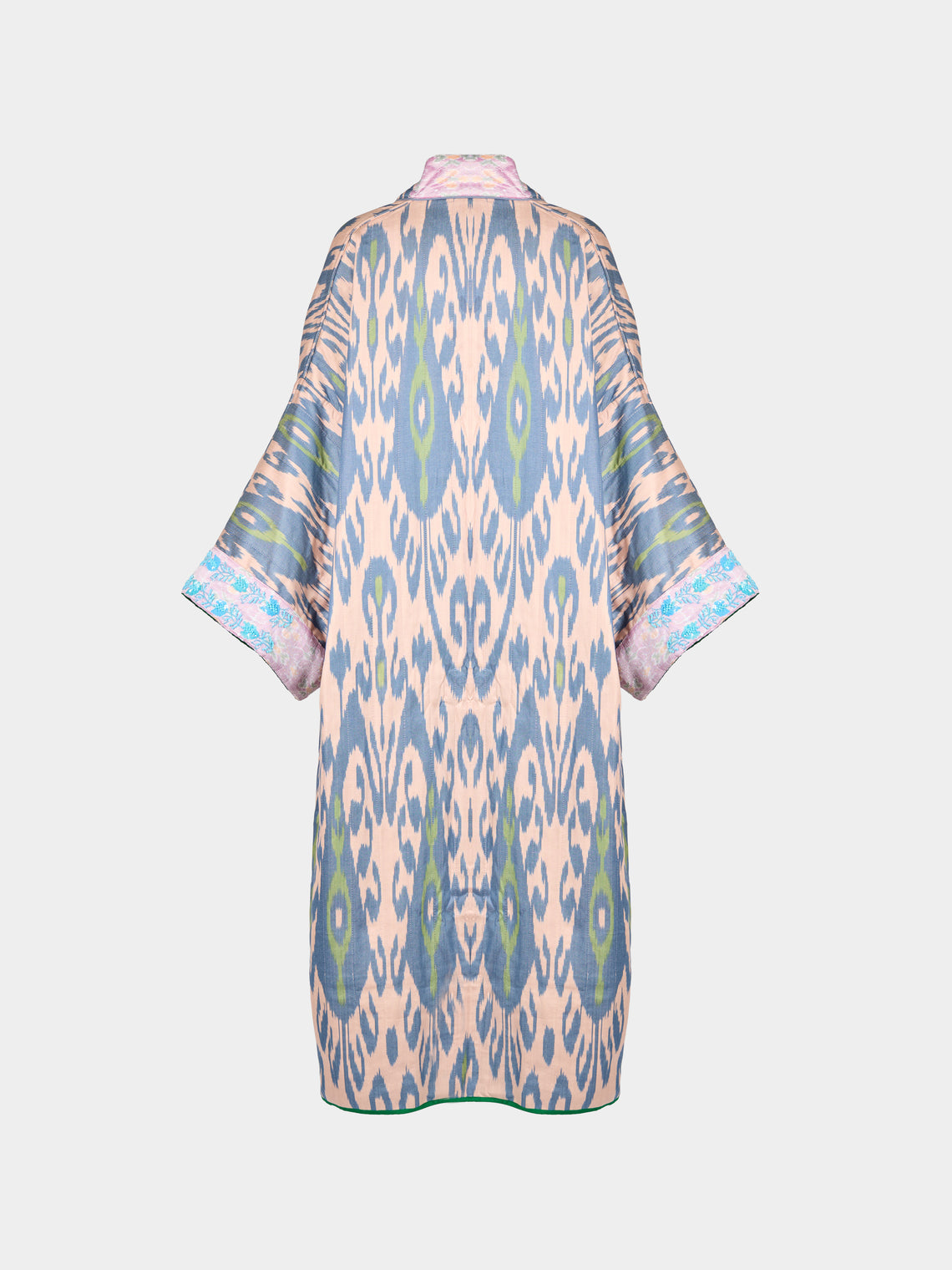 Nazzy Beglari - Hand-Loomed Ikat Cotton Reversible Chapan-Style Robe | One Size - Multiple - ABASK