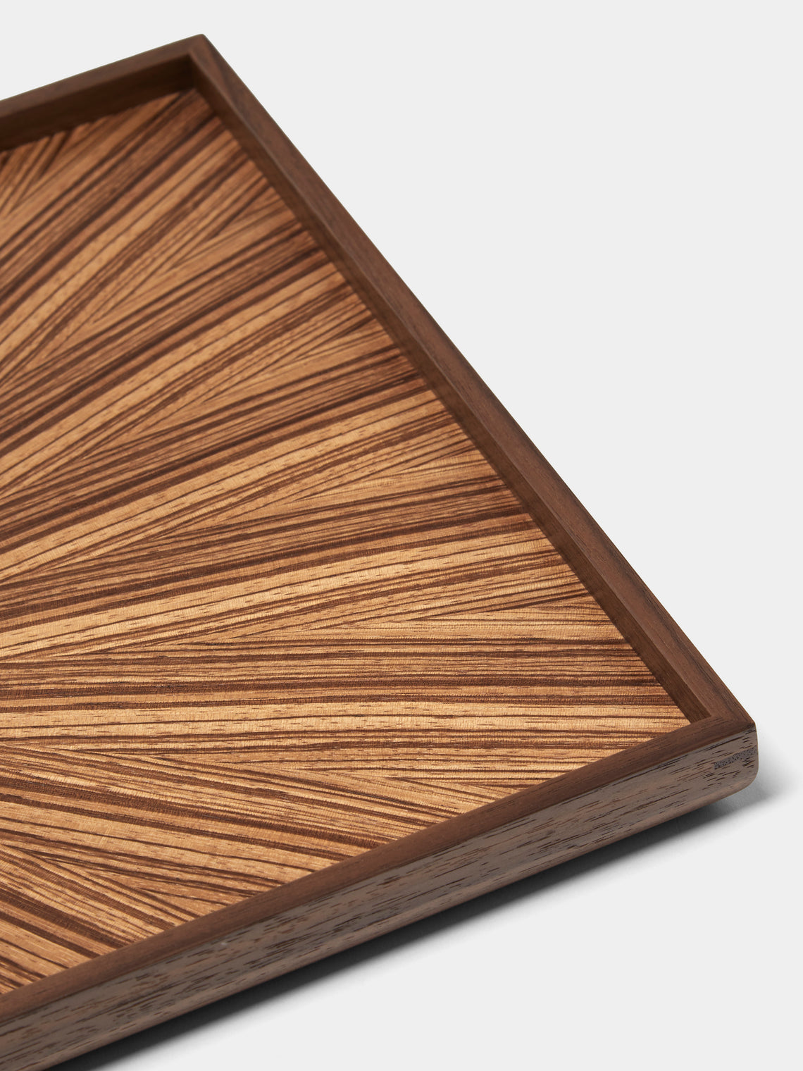 Mori Kougei - Rays Zebra Wood Tray (14.5in/36.5cm) - Brown - ABASK