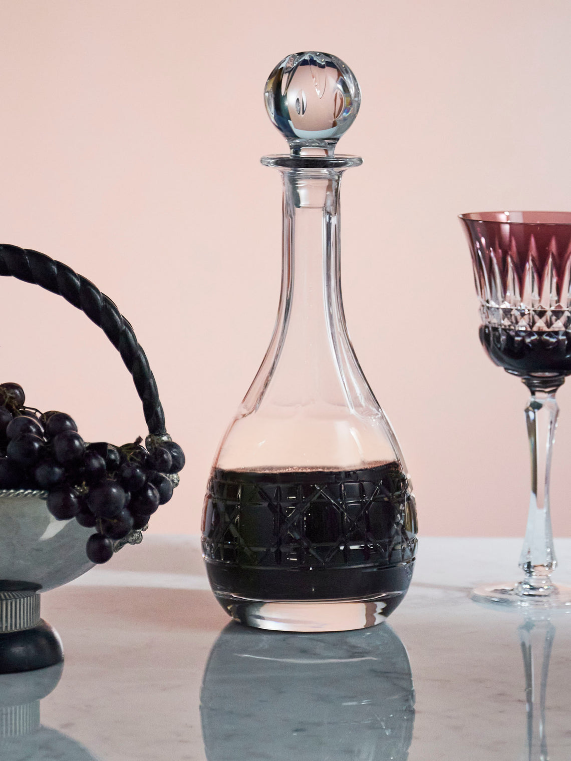 Cristallerie De Montbronn - Jacquard Hand-Blown Crystal Wine Decanter -  - ABASK