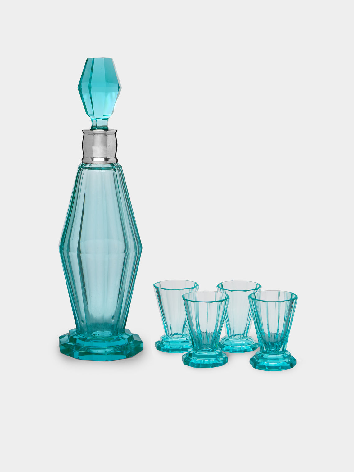 Antique and Vintage - 1960s Decanter with Glasses (Set of 5) -  - ABASK - 