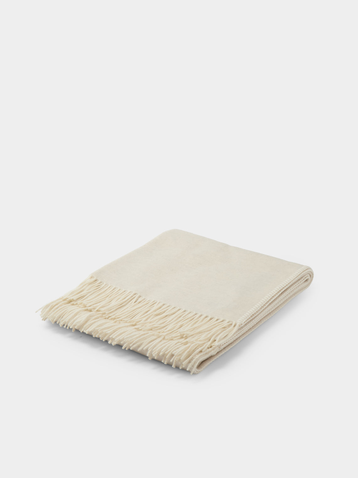 Alonpi - Melrose Cashmere Throw (75in/1.9m) - White - ABASK