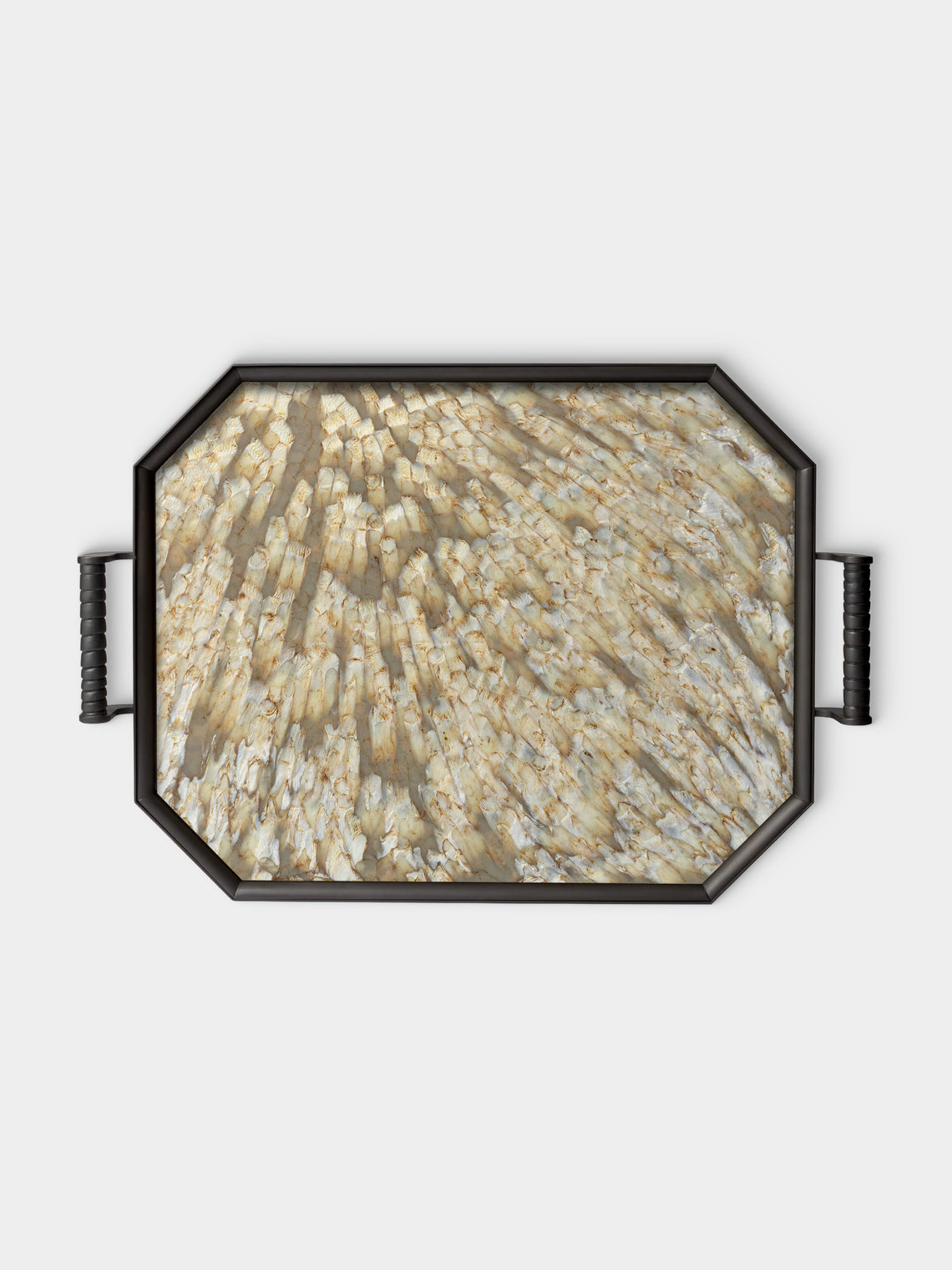 Droulers - Nova Burnished Brass Tray (21.5in/55cm) - Brown - ABASK - 