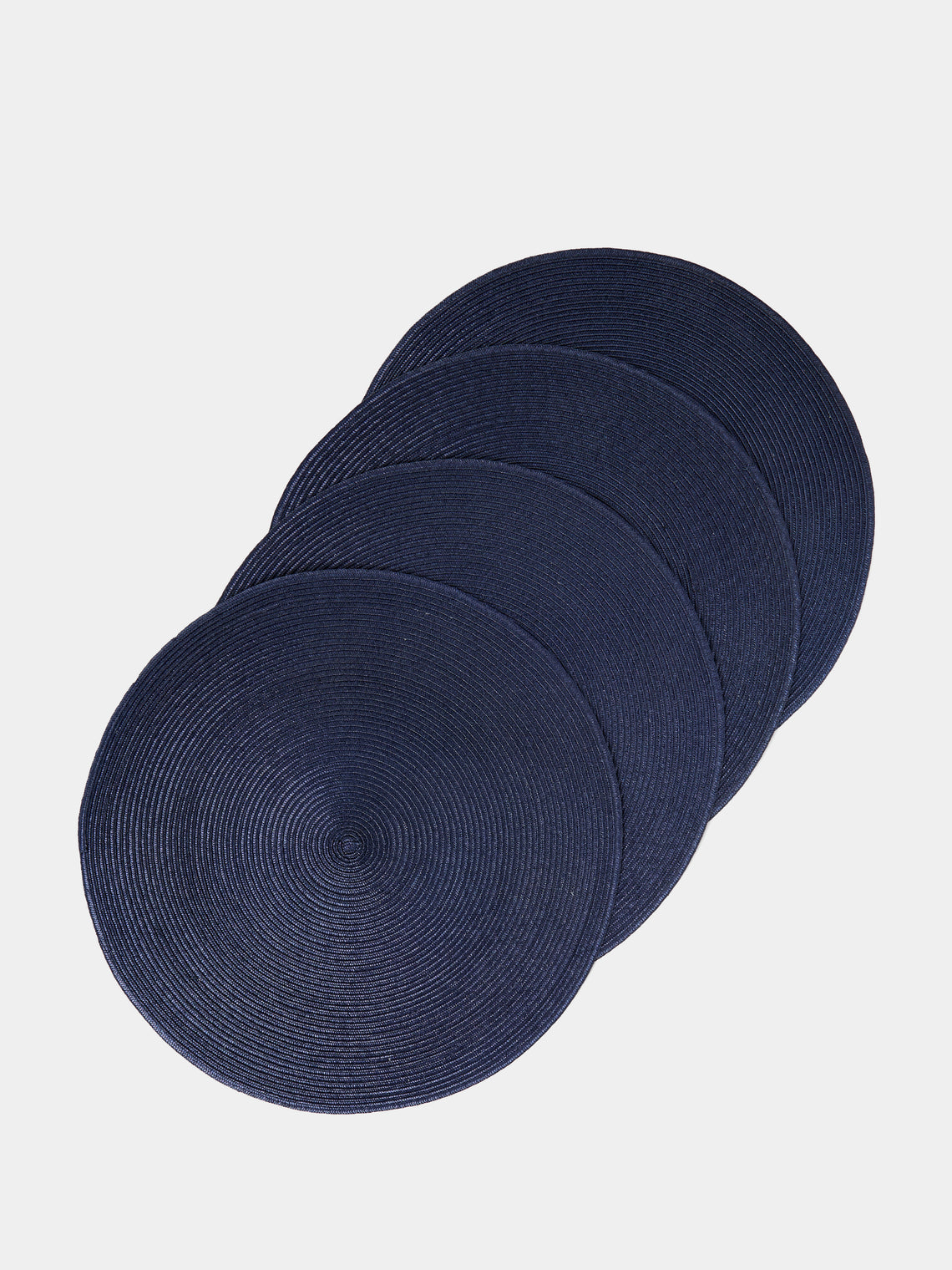 Pigment France - Trocadero TechStraw Round Placemats (Set of 4) - Navy - ABASK