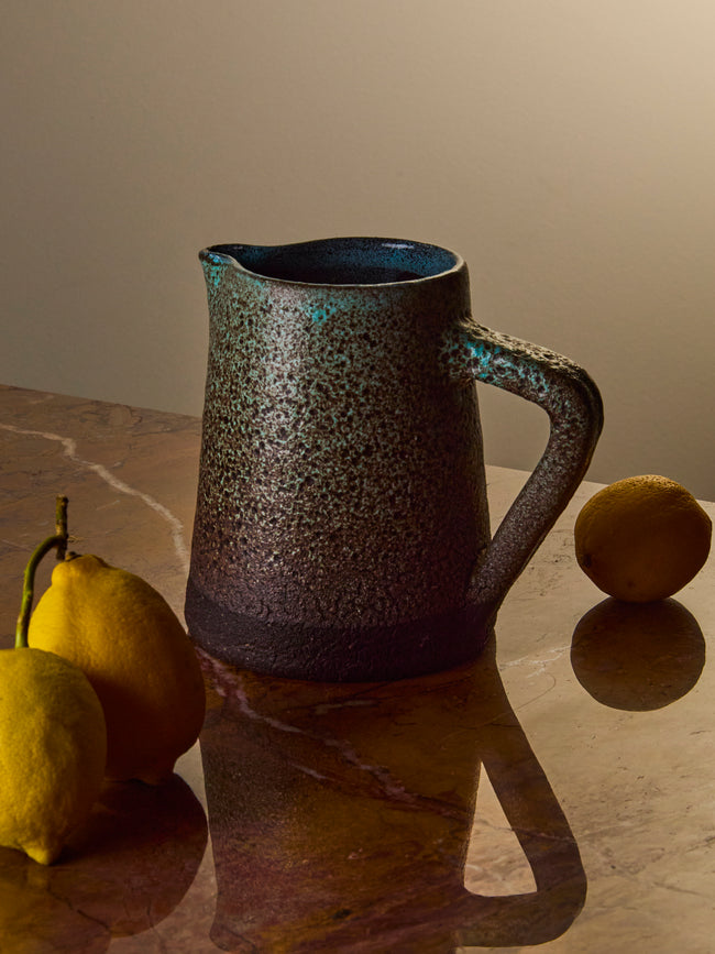 Antique and Vintage - Mid-Century Accolay Ceramic Jug - Brown - ABASK