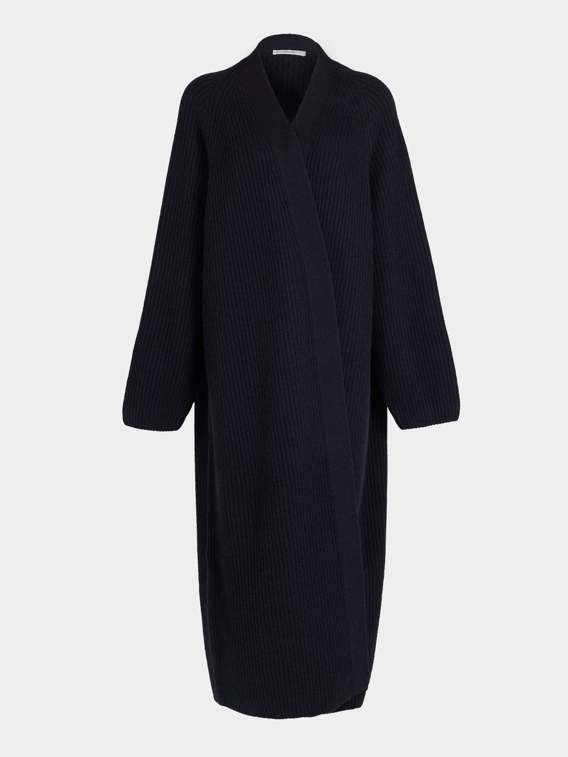 Dusan - Ribbed Wool Long Cardigan | One Size - Navy - ABASK - 