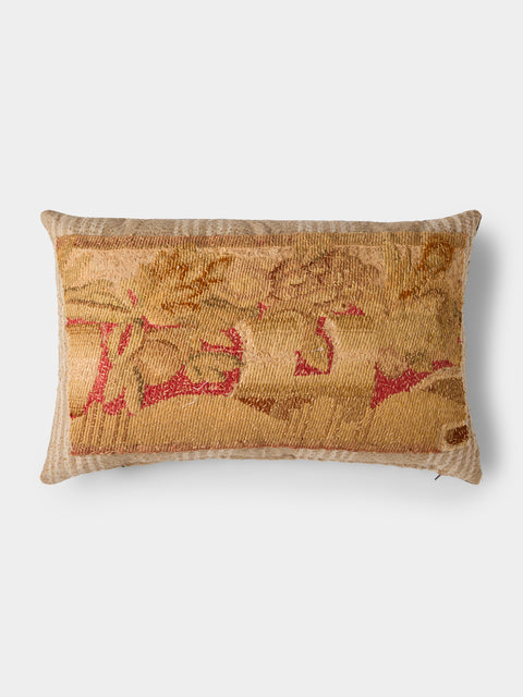 By Walid - 18th-Century French Aubusson Tapestry Wool and Linen Cushion (25.5in/65cm) - Multiple - ABASK - 