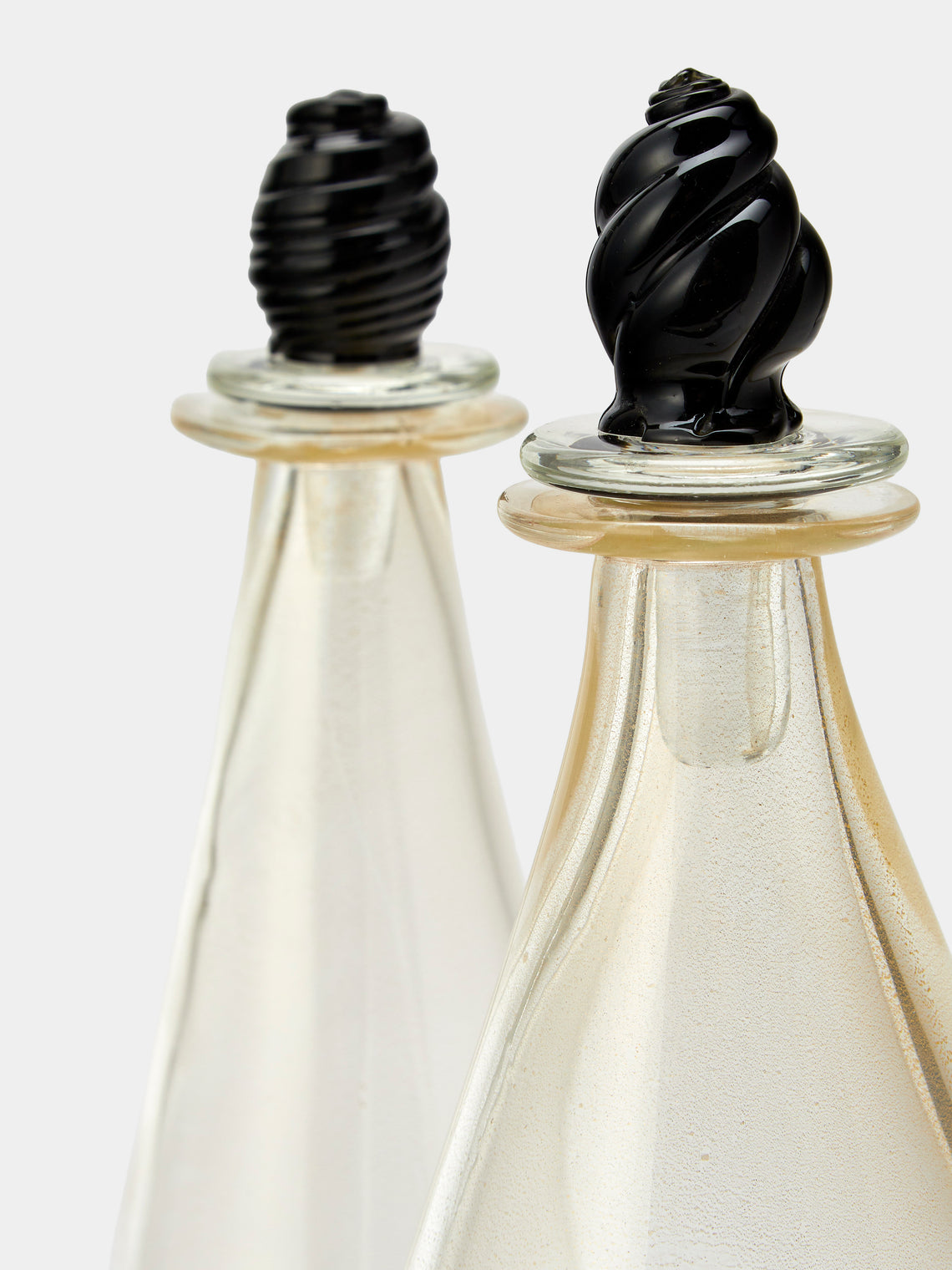 Antique and Vintage - 1960s Barovier & Toso Glass Bottles (Set of 2) - Yellow - ABASK