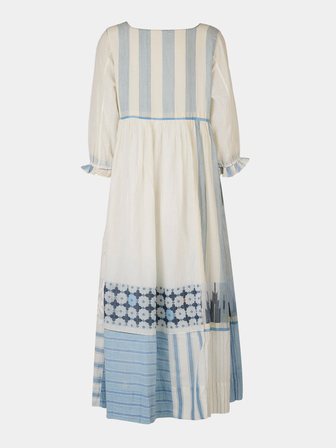 Injiri - Amber 30 Hand-Loomed Cotton Dress - White - ABASK