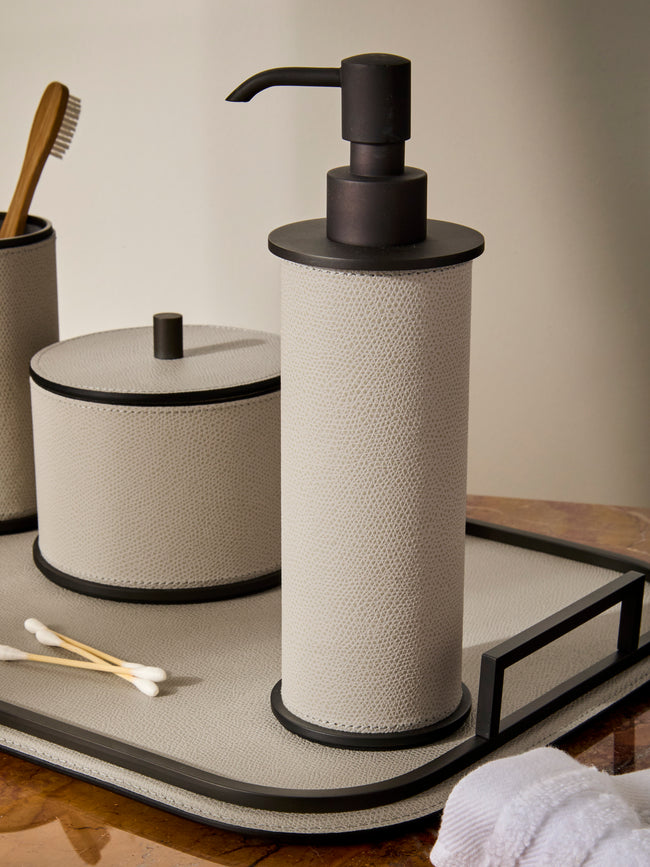 Giobagnara - Positano Leather Soap Dispenser - Light Gray - ABASK