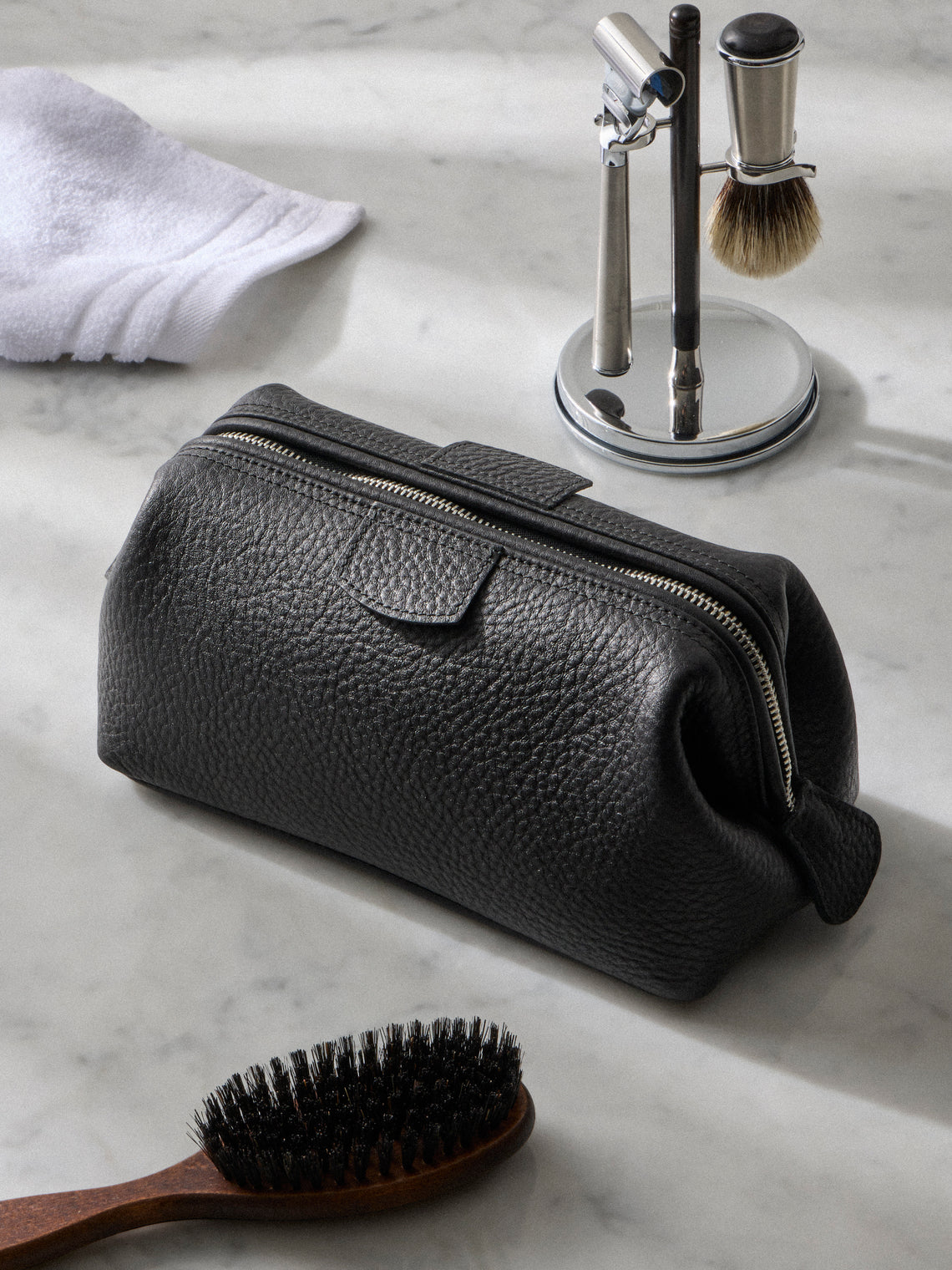 F. Hammann - Mousetrap Leather Medium Wash Bag - Black - ABASK