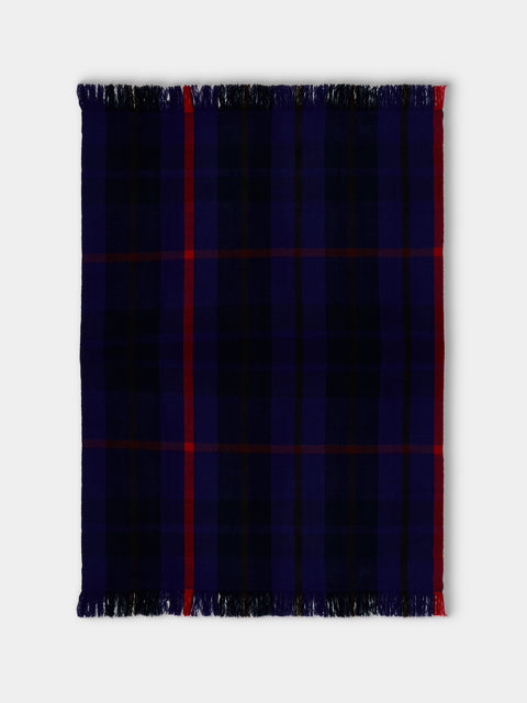 Otherways - Handwoven Yak Check Blanket (79in/2m) - Blue - ABASK - 