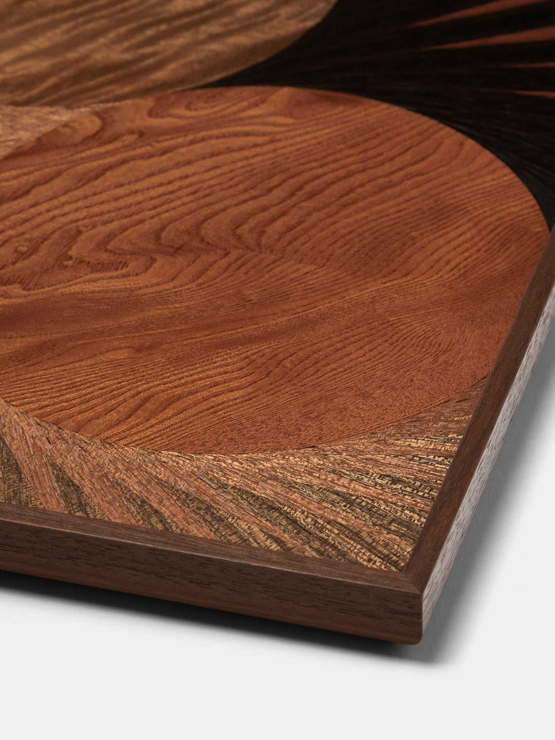 Mori Kougei - Flying Bird Poke Marquetry Wood Tray (14.5in/36.5cm) - Multiple - ABASK