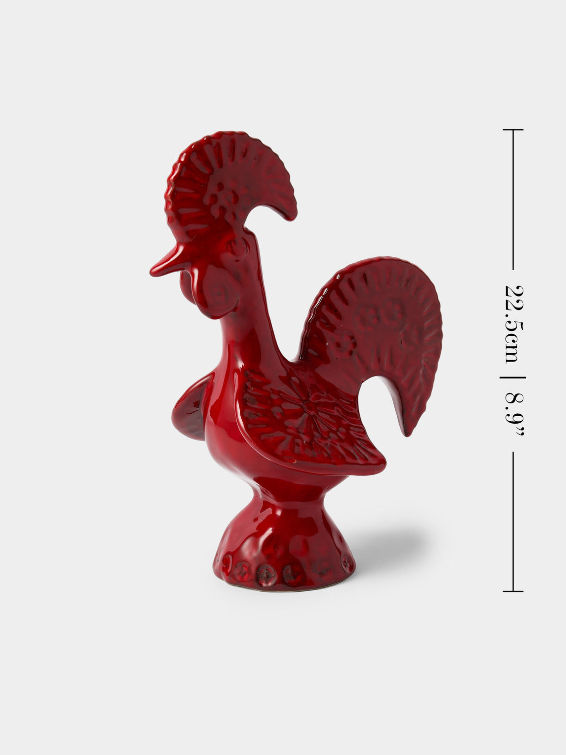 Antique and Vintage - 1970s Bitossi Ceramiche Ceramic Rooster - Red - ABASK